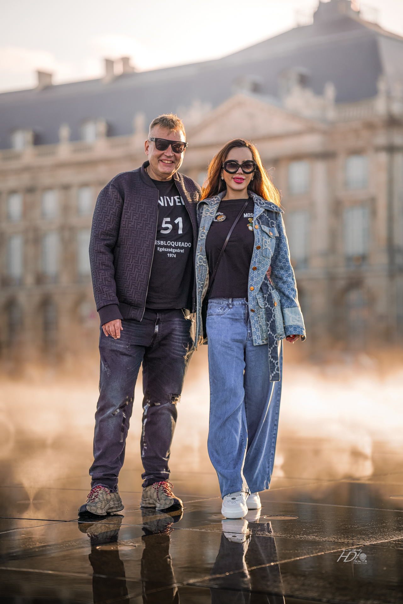 portrait d'une créatrice et son mari lors d'un événement influenceur à Bordeaux immortalisé par leur photographe bordeaux.