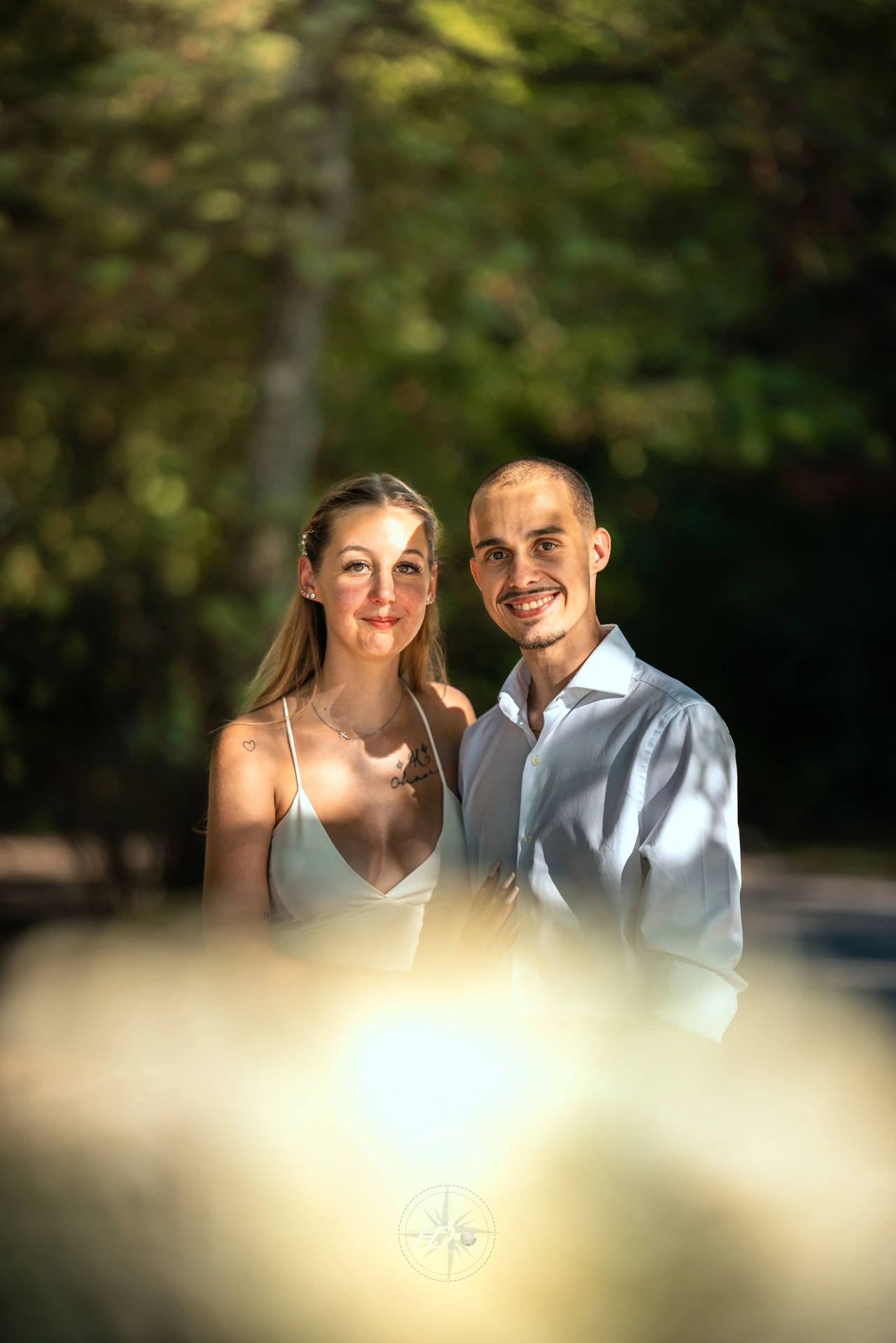 Le portrait des mariées lors de leur mariage à côté de Bordeaux immortaliser par leur photographe mariage.